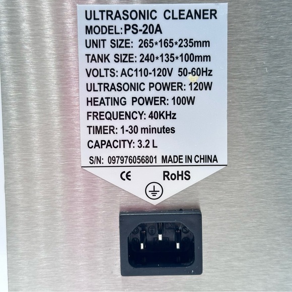 Digital Ultrasonic Cleaner with Cable - Model PS-20A - 3.2L - Picture 5 of 11